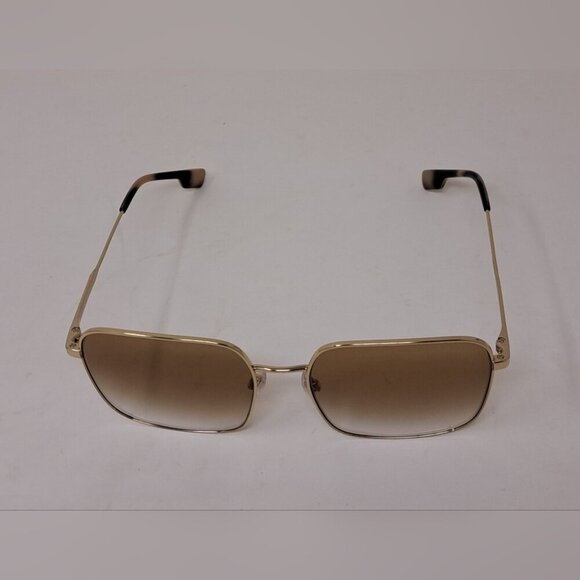 Burberry Sunglasses Gold Brown Gradient Oversized Square Check B3119 58-17-140 - Picture 9 of 14